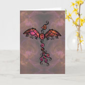 Fiery Phoenix Bird "Haben Sie einen magischen Gebu Karte (Gelbe Blume)