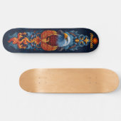 Fiery Phoenix Bird Skateboard (Horizontal)