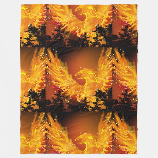 Fiery Phoenix Blanket Fleecedecke (Vorderseite)