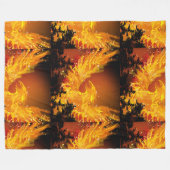 Fiery Phoenix Blanket Fleecedecke (Vorderseite (Horizontal))