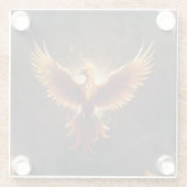 Fiery Phoenix Cushion Glasuntersetzer (Rückseite)