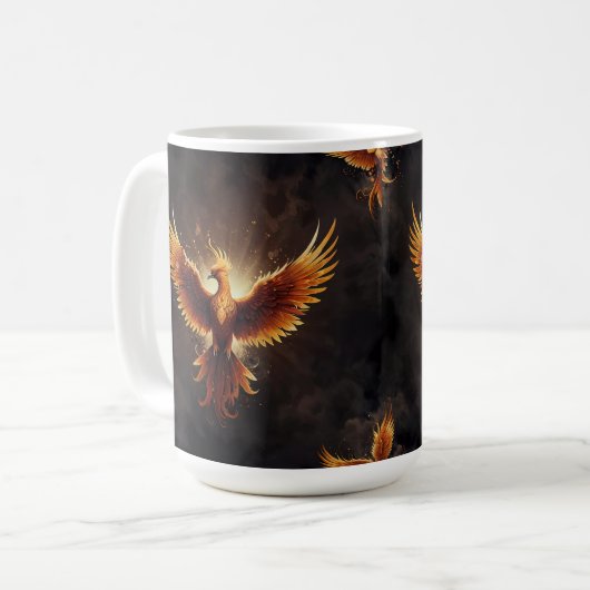 Fiery Phoenix Cushion Kaffeetasse (Vorderseite Links)