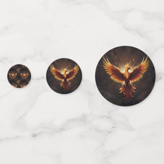 Fiery Phoenix Cushion Konfetti (Rückseiten)