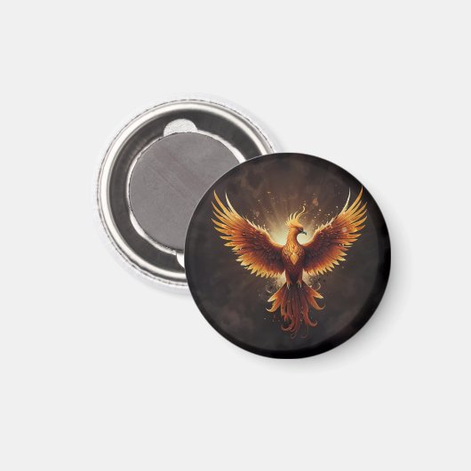 Fiery Phoenix Cushion Magnet (Vorderseite/Rückseite)