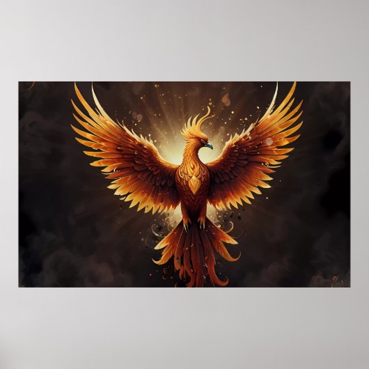 Fiery Phoenix Cushion Poster (Vorne)