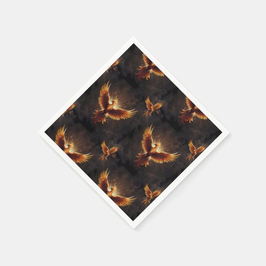 Fiery Phoenix Cushion Serviette (Ecke)