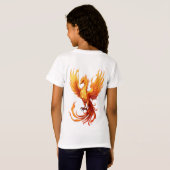 Fiery Phoenix Flying Rising aus den Aschen T-Shirt (Schwarz voll)