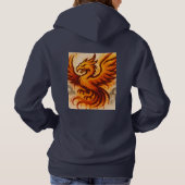 Fiery Phoenix Graffiti Flame Art Hoodie (Rückseite)
