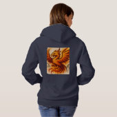 Fiery Phoenix Graffiti Flame Art Hoodie (Schwarz voll)