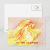 Fiery Phoenix Postcard Postkarte (Vorne/Hinten)