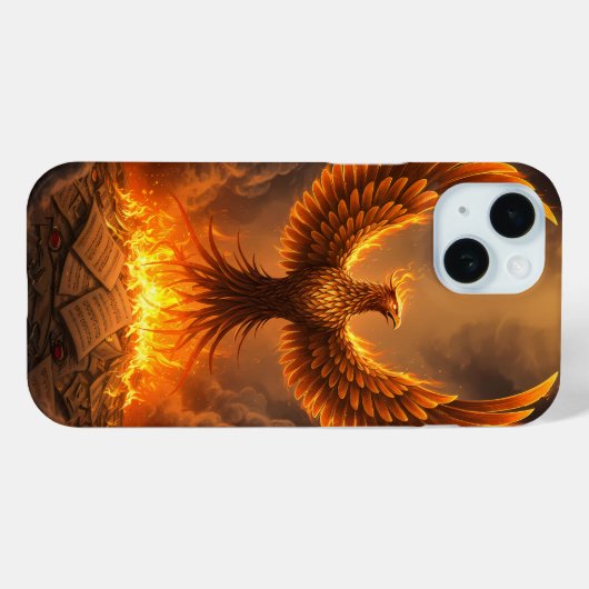 Fiery Phoenix Rising Case-Mate iPhone Hülle (Rückseite (Horizontal))