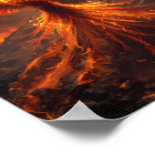 Fiery Phoenix Rising Poster (Ecke)