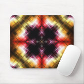 Fiery Prism Abstrakt mit Radiant Red & Gold Glow Mousepad (Mit Mouse)