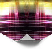 Fiery Prism Abstrakt mit Radiant Red & Gold Glow Poster (Ecke)