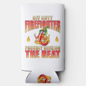 Fiery Proud Chili Charakter Firefighter treibt nac Selters Dosenkühler (Rückseite)