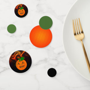 Fiery Pumpkin Design Konfetti