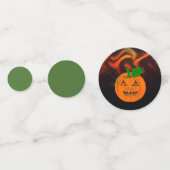 Fiery Pumpkin Design Konfetti (Rückseiten)