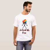 Fiery Punk Attitude Illustration T-Shirt (Vorne ganz)
