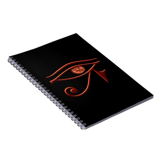 Fiery Ra Eye Spiral Notebook Notizblock (Rechte Seite)