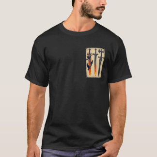 Fiery Raven Guardian Swords & Axe T-Shirt