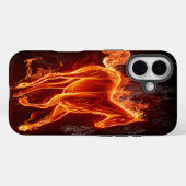 Fiery Red Abstrakt Flaming Horse Case-Mate iPhone Hülle (Rückseite (Horizontal))