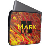Fiery Red Acrylic Flow Art Laptopschutzhülle (Vorne Rechts)