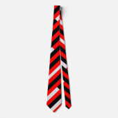 Fiery Red and Black Stripes Athletic Krawatte (Vorderseite)