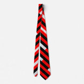 Fiery Red and Black Stripes Athletic Krawatte (Rückseite)