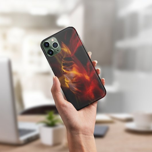 Fiery Red and Gold iPhone Case
