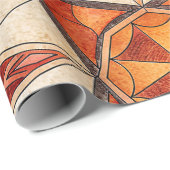 Fiery Red and Orange Starburst - Geometric Mosaic Geschenkpapier (Rolleneckpunkt)