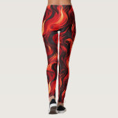 Fiery Red and Yellow Flames of Passion Leggings (Rückseite)