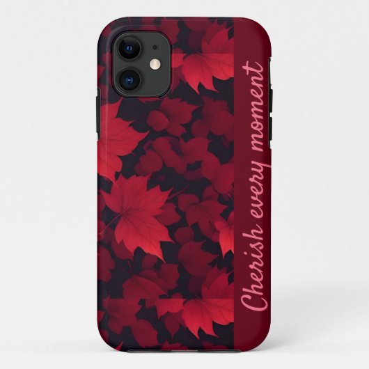Fiery Red Autumnal Blätter Case-Mate iPhone Hülle (Rückseite)