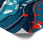 Fiery Red Crab - Bold Sea Creature in Splashashy S Poster (Ecke)