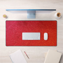 Fiery Red Desk Mat - Gaming & Office Essential