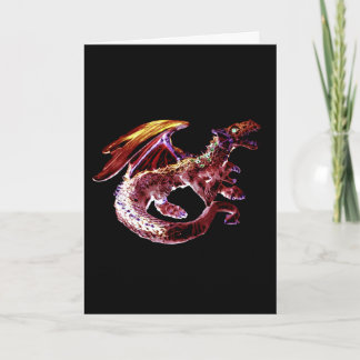 Fiery Red Dragon Fantasy Art Customisable Karte