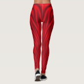 Fiery Red Flames Leggings (Rückseite)