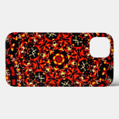 Fiery Red Fraktal Pattern Case-Mate iPhone Hülle (Rückseite (Horizontal))