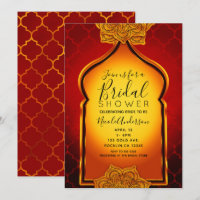 Fiery Red Gold Royal Indian Arabian Brautparty