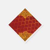 Fiery Red Gold Royal Indian Arabian Thema marokkan Serviette (Ecke)