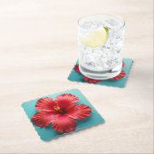 Fiery Red Hibiskus Untersetzer (Vor Ort)
