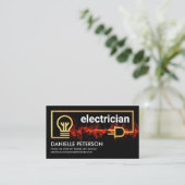 Fiery Red Lightning Power Electrical Wiring Visitenkarte (Stehend Vorderseite)