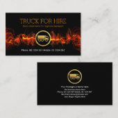 Fiery Red Lightning Zuhause Moving Truck Transport Visitenkarte (Vorne/Hinten)