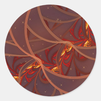 Fiery Red Moon Runder Aufkleber