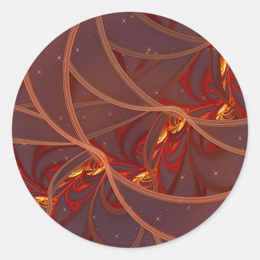 Fiery Red Moon Runder Aufkleber (Vorderseite)