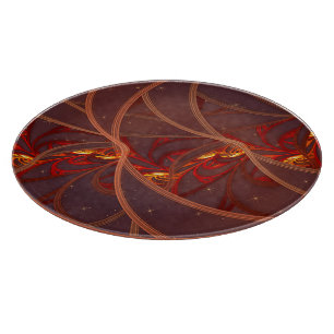 Fiery Red Moon Schneidebrett