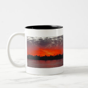 Fiery Red Nile River Sunset .JPG Zweifarbige Tasse