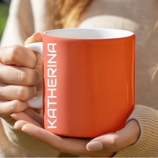 Fiery Red Solid Color | Klassisches Personalisiert Kaffeetasse