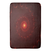 Fiery Red Sparkle Swirl Gradient Badematte (Vorderseite Vertikal)