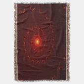 Fiery Red Sparkle Swirl Gradient Decke (Vorderseite Vertikal)