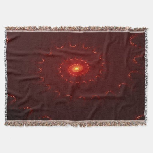 Fiery Red Sparkle Swirl Gradient Decke (Vorderseite)